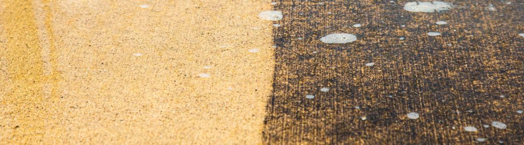 Before and After Sealed Concrete