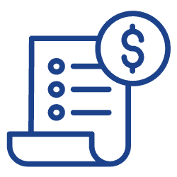 Icon of a receipt or bill