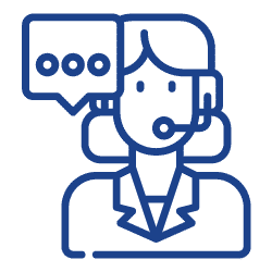 Outline of icon of helpful customer service representative