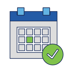 Icon of a marked calendar