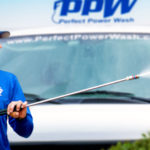 Power Washing Exterior of a Home to Sanitize